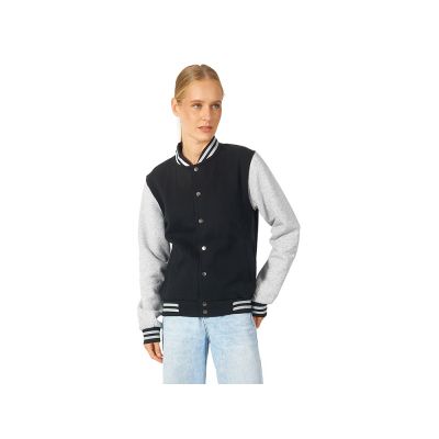 Бомбер Oxford, черный/серый меланж, унисекс-2