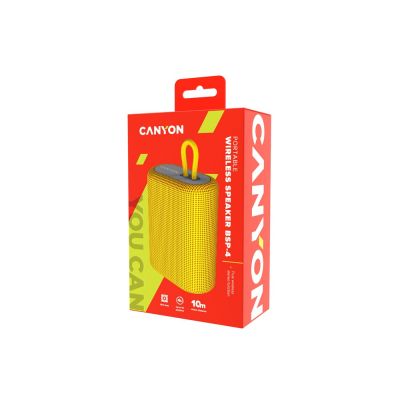 Портативная беспроводная колонка Canyon BSP-4, 5W, 1200mAh, желтая-3