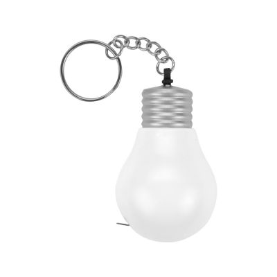 Брелок-рулетка для ключей 1 м., белый/серебристый-3