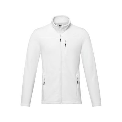 Мужская флисовая куртка Amber на молнии из переработанных материалов по стандарту GRS, белый-1