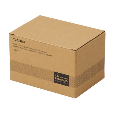 Кружка с двойными стенками на подставке с ложкой Teatrio-9