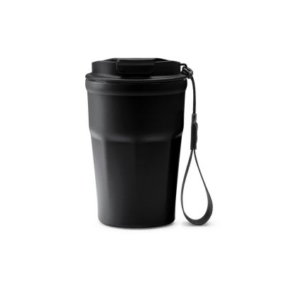 Термокружка KEURY из нержавеющей стали с двойными стенками и ручкой с керамической слоем, черный-0