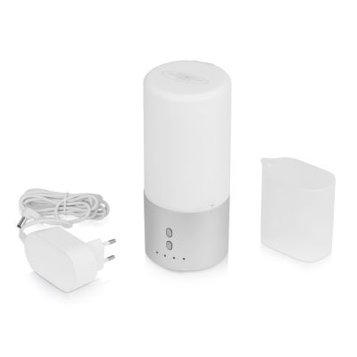 Увлажнитель воздуха с подсветкой Breathe, белый/серебристый-1