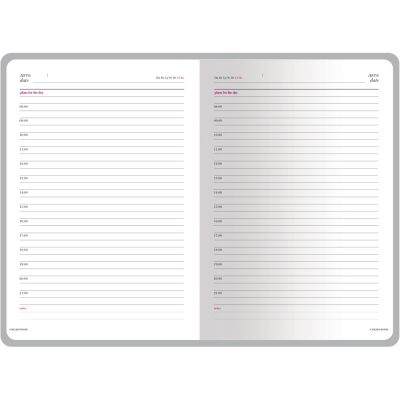 Ежедневник недатированный А6 Sidney Nebraska, черный (серебряный обрез)-1