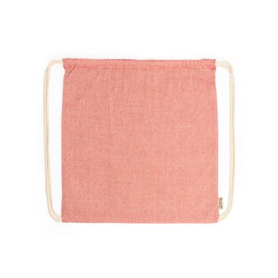 Рюкзак-мешок BRESCIA из переработанного хлопка, красный-1