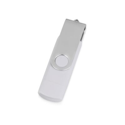 USB/micro USB-флешка 2.0 на 16 Гб Квебек OTG, белый-2