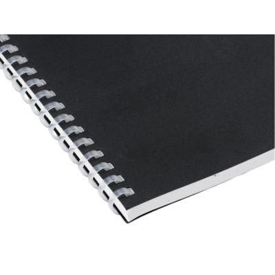 Блокнот на мягкой спирали А5 Sahara, 60 листов 70 гр/м2, черный-1