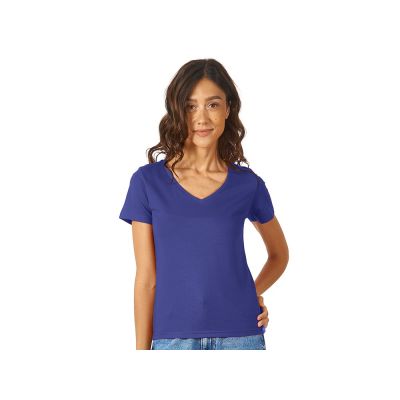 Футболка Heavy Super Club женская с V-образным вырезом, кл. синий-0