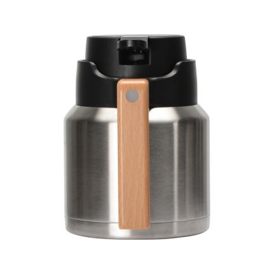 Кофепот с деревянной ручкой, 850 мл, серебристый-3