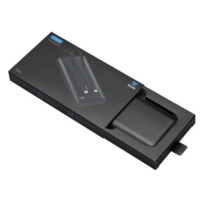 Внешний аккумулятор со встроенными кабелями Фрэйм, 10000мач, черный-5