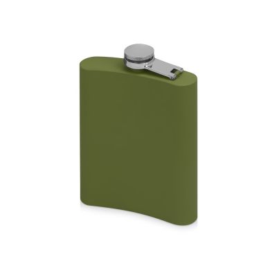 Фляжка 240 мл Remarque soft touch, 304 сталь, зеленый милитари-1
