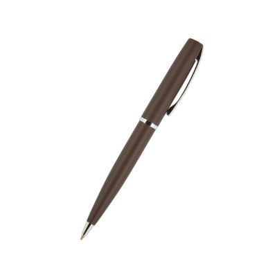 Ручка Sienna шариковая  автоматическая, коричневый металлический корпус soft-touch, 1.0 мм, синяя-0