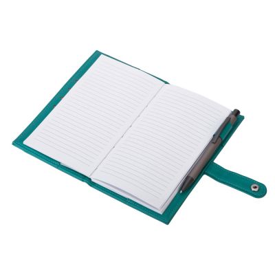 Блокнот-кошелек с сменным блоком А6 Wall Street, 64 листа, бирюзовый-4