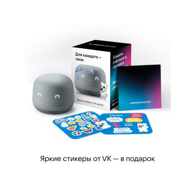 VK Капсула нео с голосовым помощником Марусей, серый-4