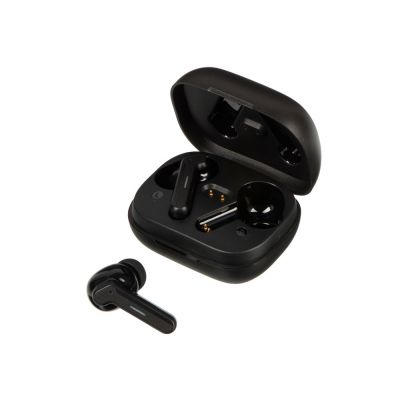 Беспроводные наушники с шумоподавлением c подсветкой лого Lites, черные-1