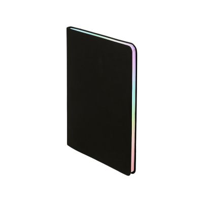 Блокнот А5 в гибкой обложке Fellini с голографическим срезом, черный-1