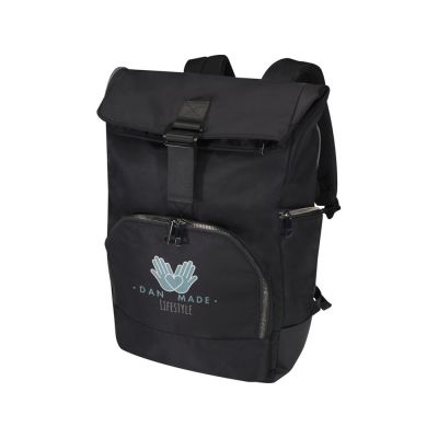 Рюкзак Rhine 15 GRS со сворачивающимся верхом на 18 л из материала, переработанного по стандарту GRS, сплошной черный-6