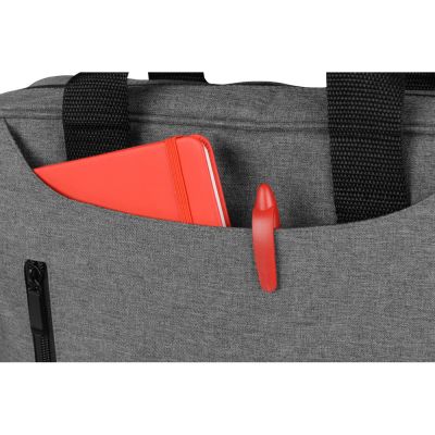 Сумка для ноутбука Wing с вертикальным наружным карманом, серый-2