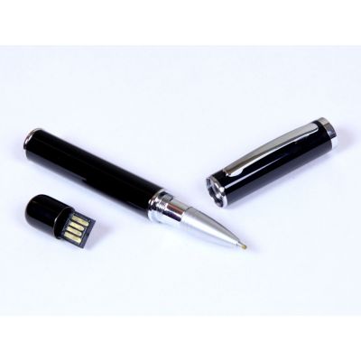 USB-флешка на 32 Гб в виде ручки с мини чипом, черный-0