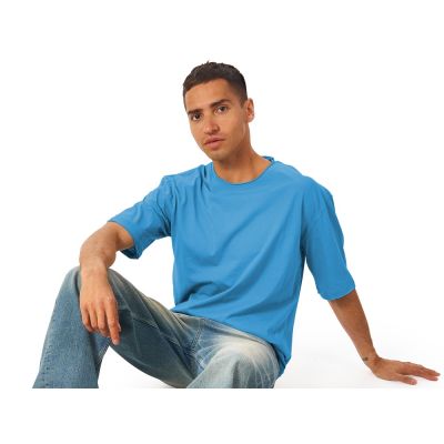 Футболка оверсайз Liyon унисекс, лазурный-3