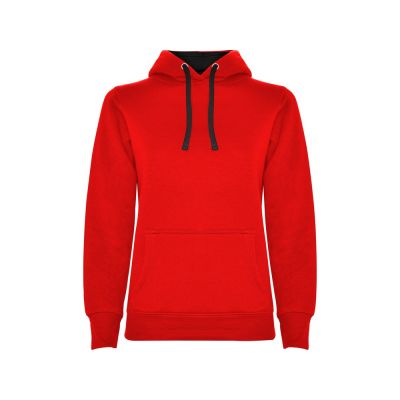 Толстовка с капюшоном Urban женская, красный/черный-0