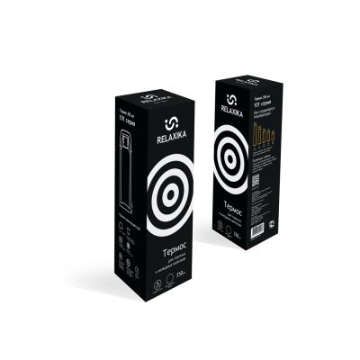 Термос Relaxika 101 (0,35 литра), черный (без лого)-12