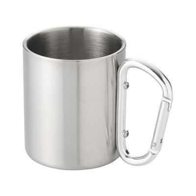 Термокружка с ручкой-карабином Alps 200мл, серебристый-0