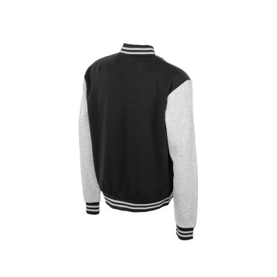 Бомбер Oxford, черный/серый меланж, унисекс-7