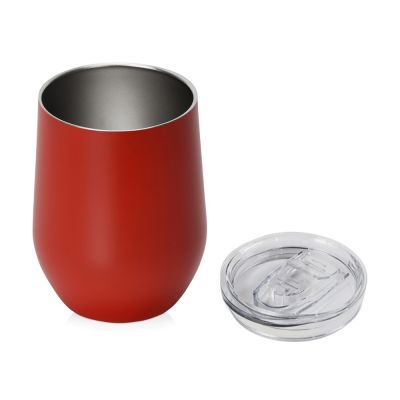 Вакуумная термокружка Sense, непротекаемая крышка, красный-1