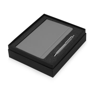 Подарочный набор Moleskine Hemingway с блокнотом А5 и ручкой, серый-1