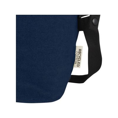 Спортивная сумка Joey из брезента, переработанного по стандарту GRS, объемом 25 л, темно-синий-6