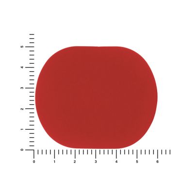 ПАТЧ ОВАЛ soft-touch (красный) 6,0 х 5,0 см-1