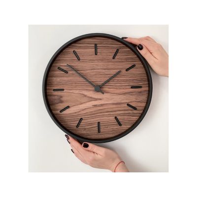 Часы настенные Tiger S, черный, орех-6