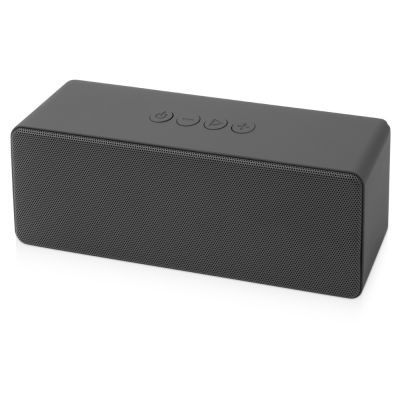 Портативная колонка Bar со стереодинамиками soft touch, серый-0