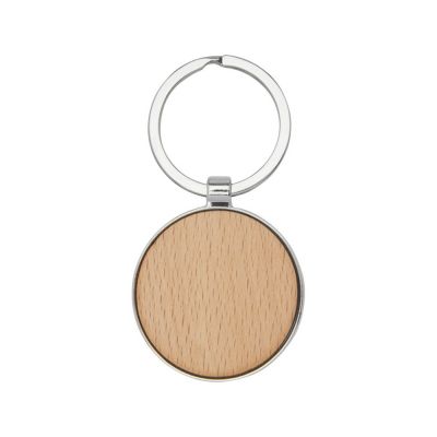 Круглый брелок Moreno из бука, дерево-1