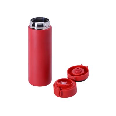 Вакуумная термокружка Waterline с медной изоляцией Bravo, 400 мл, тубус, красный-2