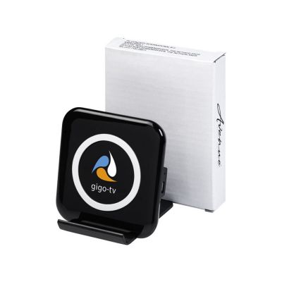 Беспроводная зарядка-подставка для смартфона Catena, черный-6