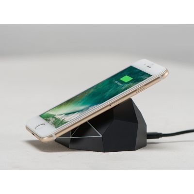 Док-станция Geo Dock с быстрой беспроводной зарядкой, черный с белой подсветкой. XOOPAR-18