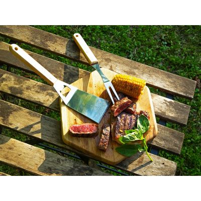 Набор BBQ Grill Master из двух приборов с деревянными ручками-7