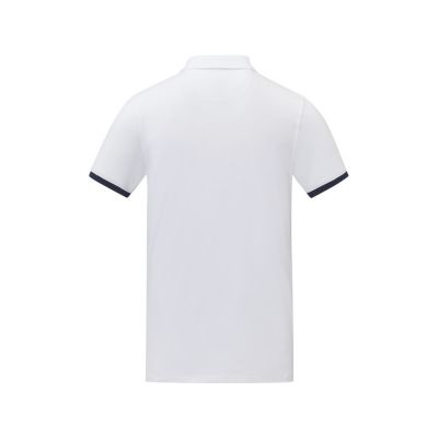 Morgan Двухцветное мужское поло с коротким рукавом , белый-2