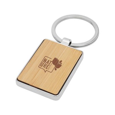 Прямоугольный брелок Neta из бамбука, дерево-4