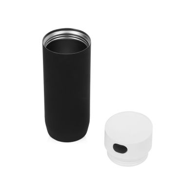 Вакуумная термокружка Recoil, черный/белый-1