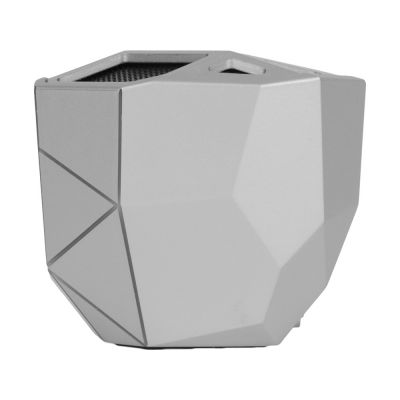 Портативная колонка Geo, серебристый + синяя подсветка-1