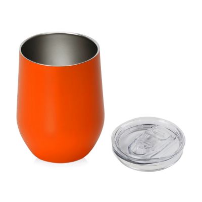 Вакуумная термокружка Sense, непротекаемая крышка, крафтовая упаковка, оранжевый-1