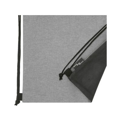 Рюкзак со шнурком Ross из переработанного ПЭТ, heather medium grey-4