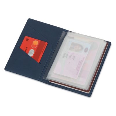 Классическая обложка для автодокументов Favor, темно-синяя-1