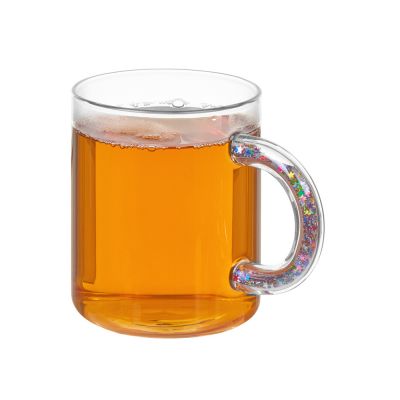 Стеклянная кружка с блестками в ручке Feria-5
