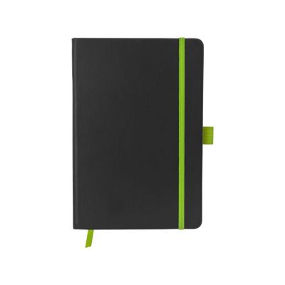 Блокнот Color edge A5, черный/лайм-2