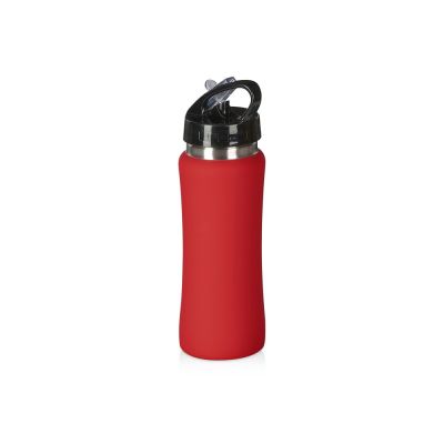 Бутылка для воды Bottle C1, сталь, soft touch, 600 мл, красный-0