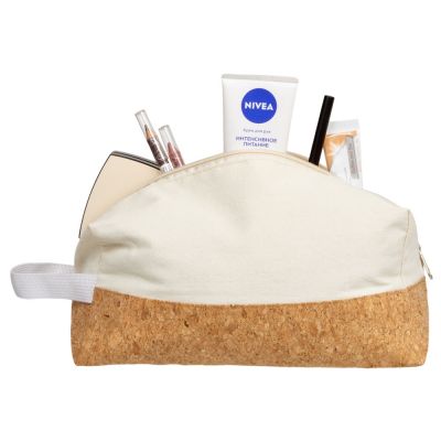 Несессер Corky хлопковый с пробковой вставкой, натуральный-0